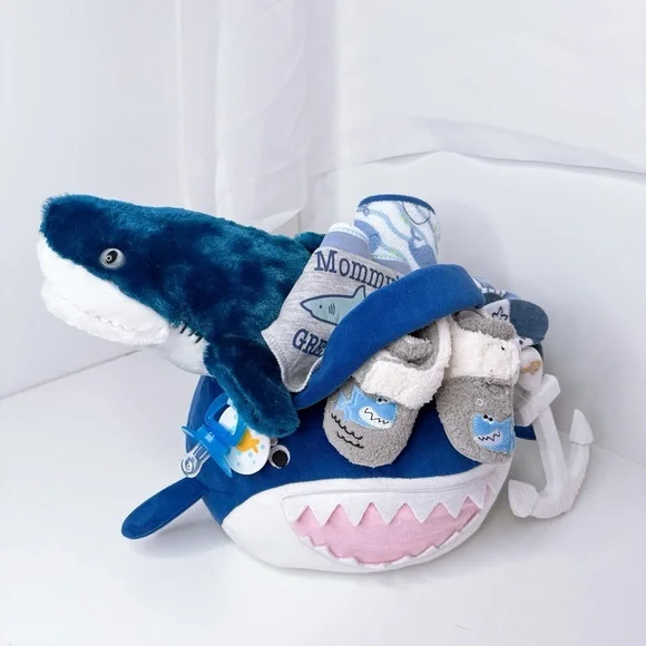 Shark Baby Gift Basket, Nautical Baby Shower Gift